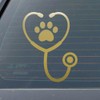 Stethoscope with Paw Print 9 inch Gold Indoor Outdoor Vinyl