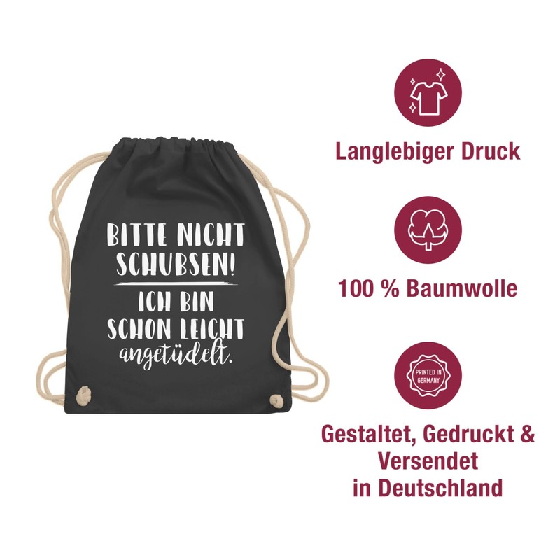 Festival Gym Bag – Bitte Nicht Schubsen Ich Bin Schon