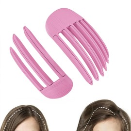 Volumizing Hair Clips for Women - 2025 No-Trace Hair Root Lifting Clips for Effortlessly Puffy Hairstyles, 3/6 Teeth High Skull Styling Hair Clips (2Pcs, Light Pink) (Pink)
