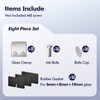 Glass Clamp－8 PCS Adjustable Glass Shelf Bracket, 1/4 " 5/16"