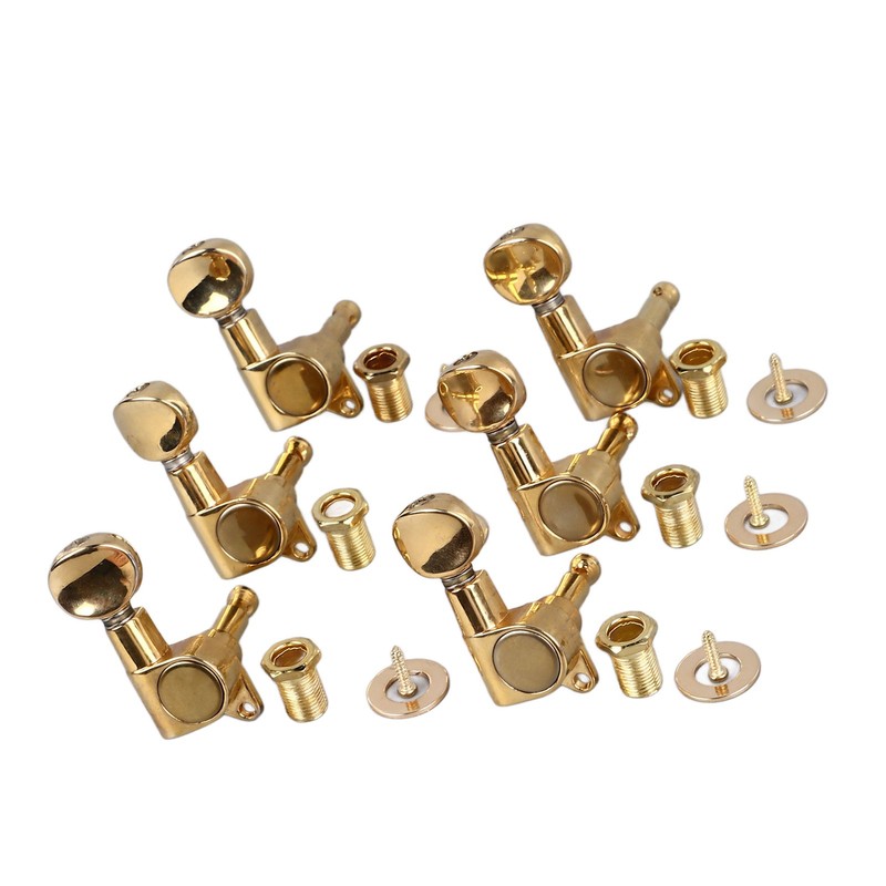 6Pcs Full Closed Guitar Tuning Key Accurate Fast Operation Stable