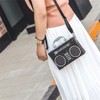 Bolso bandolera clásico con forma de radio para mujer, con