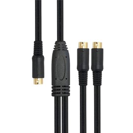 フジパーツ S端子分配ケーブル 2分配S端子ケーブル 1S-2S 2m FVC-133