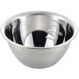 ヨシカワ(Yoshikawa) ボウル シルバー 12cm 目盛付 ジャストにフィット SJ1390