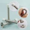 3 Pcs Silver Spring Door Stop Set,Thickened Iron Metal Door