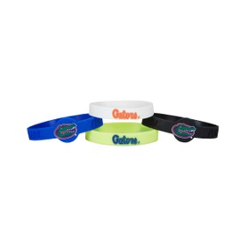 Aminco CCP-BC-283-02NCAA Florida Gators Silicone Bracelets, 4-Pack, Team Colors, 1/2" wide with 1" round