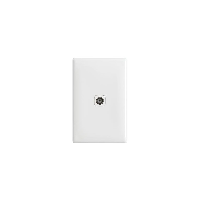 HPM Standard 1 Gang TV and Audio Coax Outlet