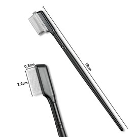 Lotsdonxia 2-Piece Eyelash Comb Set Steel Needle Lash Separator and Brow Grooming Tool Beauty Accessory for Lash Definition Eyebrow Shaping (Black)