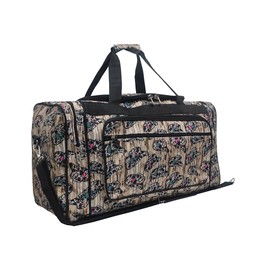 NGIL Canvas 20" inch Duffle Bag (Aztec Cow-Black)