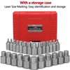 RIMKOLO 25-Piece Screw Extractor Set, Multi-spline Easy Out Extractors CR-MO