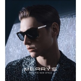 MERRY'S Unisex Rectangle Polarized Sunglasses For Fishing Driving Golf Aluminum Temple S8658