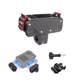 YHTSPORT Magnetic Holder for DJI Osmo Action 5 Pro/Action 4/Action 3, Magnetic Adapter Quick Release Mount Accessory for Osmo Action 5 Pro/4/3/Osmo 360 with Foldable Interface