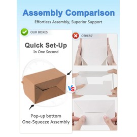 Shallive 12 Pcs Small Party Treat Boxes, 6 Inch Candy Cookie Goodie Gift Bags Gable Box for Kids Birthday Party, Kraft Brown