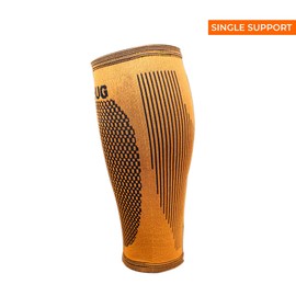 Bearhug Calf Compression Sleeve for Men and Women - Shin Splints Support for Torn Muscle and Leg Cramps - Bamboo Calf Support for Sports, Running, Gym
