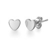 Philip Jones Silver Plated Heart Stud Earrings