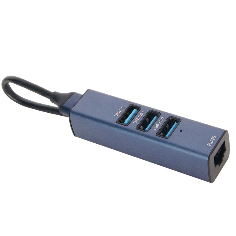 USB to Ethernet Adapter 4 Ports 100Mbps 5Gbps Aluminium Alloy