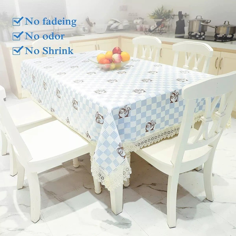 Mantel Cuadrado Elegante Antiarrugas Comedor Fiestas 132 Cm