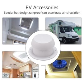 NISHZHU Round Mushroom Shape Ventilation Cap For Rv Accessories Top Mounted Round Exhaust Outlet Vent Cap
