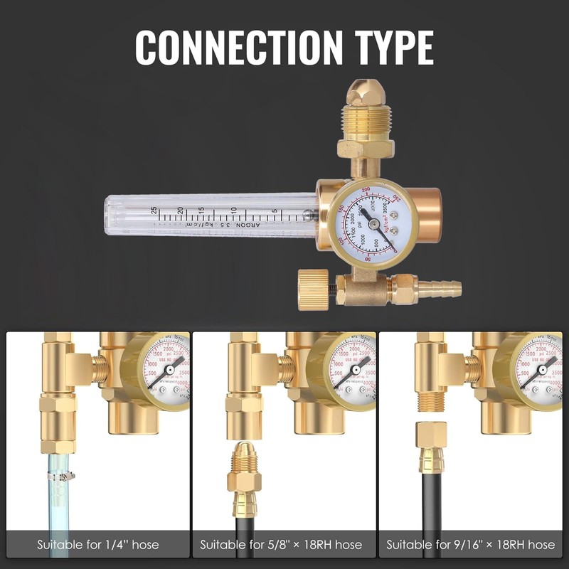 Argon Flow Meter Regulator, CO2 Argon Gas Regulator, Pressure Regulator,