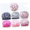 minkissy 3pcs Shower Cap Bath Visor Thicken Sleeping Cap Lace