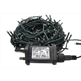 JnDee Safe Voltage 300 Bright LEDs 30 Metres Warm White String Fairy Lights for Christmas Tree Party Wedding Events, 8 Modes, Timer, Long Lead