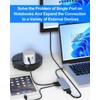 USB C Hub, 4-in-1 USB C Docking Station with 4K