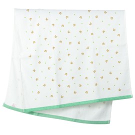 Nishikawa TT19002005 Bath Towel, 23.6 x 47.2 inches (60 x 120 cm), Washable, Gauze & Pile, Thin, Quick Drying, Lightweight, Senshu, Retro Animal Pattern, Bear, Made in Japan, Green