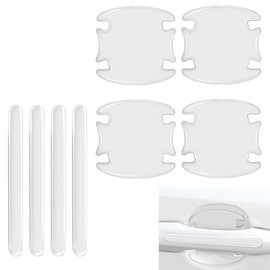 8 Pieces Car Door Handle Scratch Protector Transparent Stickers, Invisible Anti-Scratch Protection, Door Bowl Paint Protection