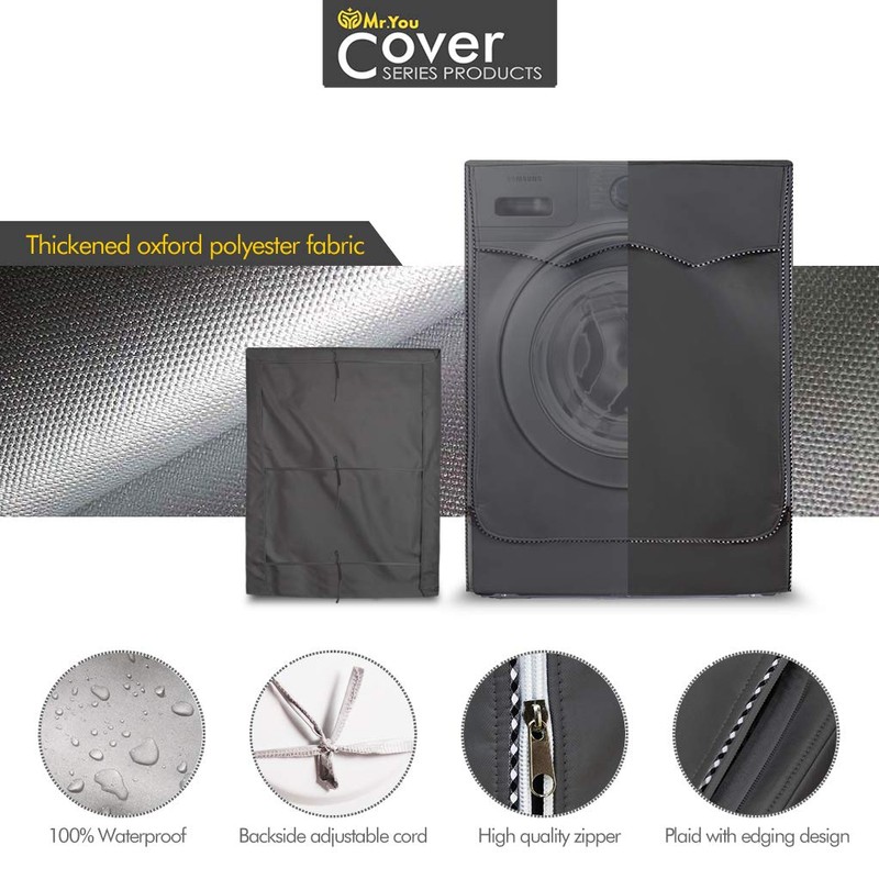 Washing Machine Cover/Dryer Cover,Fit for Most 7.5-12KG. Front-loading Machine,Cover on