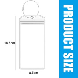 BIKPRST Pack of 5 Cruise Luggage Tags, Suitcase Tags, Transparent Waterproof PVC Luggage Tags, Suitcase Tags, for Pack Bag