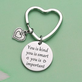 JIUSHUN Daily Reminder Keychain Positive Quotes Keychain Niece Motivational Gift For Sister Inspirational Keychain Daughter Gift Besties Affirmation Gift Son Graduation Jewelry
