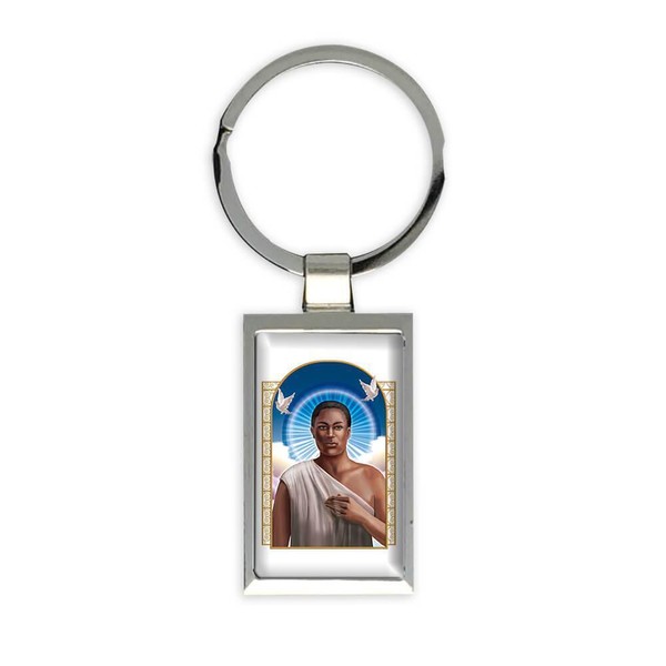 Saint Charles Lwanga : Gift Rectangular Keychain Catholic Religious