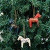 Gallerie II Dala Horse Handmade Ornament Set of 3 Red