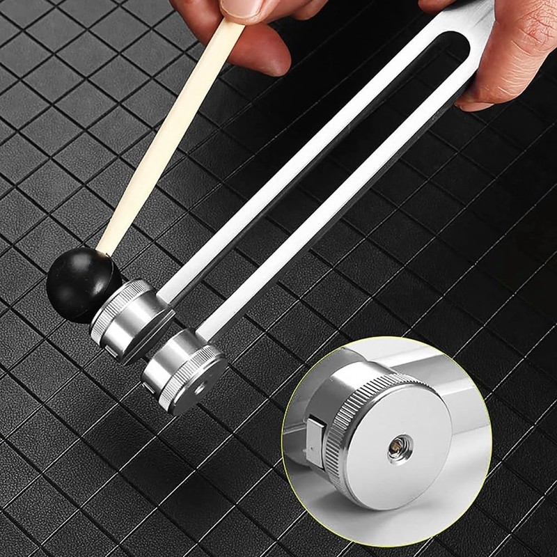 Tuning Fork Set (128Hz, 256Hz, 512Hz), Tuning Forks for Chakra/Healing/Sound