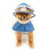 SMALLLEE_LUCKY_STORE Cute Shark Dog Raincoat with Clear Hood and Harness