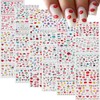 30 Sheets Valentine's Day Nail Art Stickers Red Lips Nail