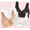 BH ohne Bügel nahtloser Sport BH im 4er Pack für