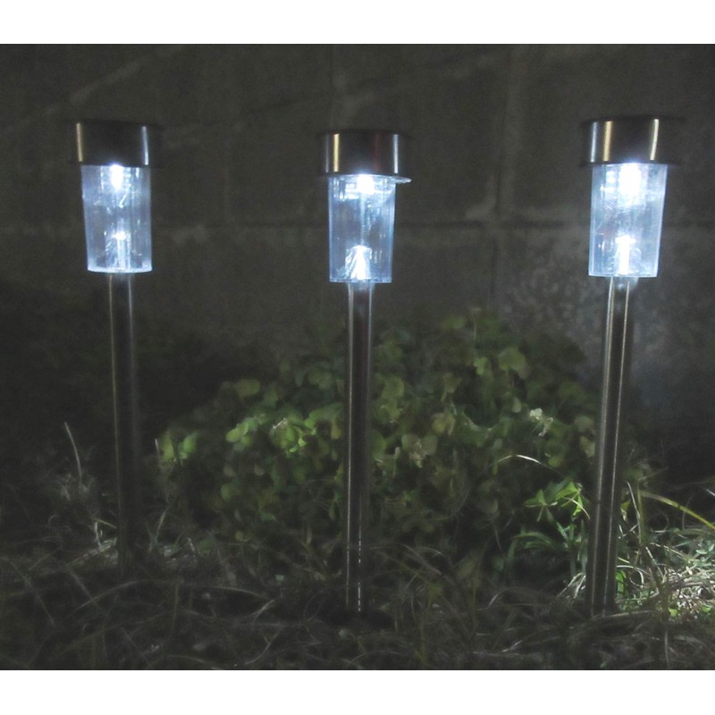 Trade One 30089 Stainless Steel Solar Garden Light, Set of