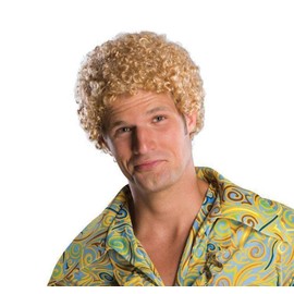 Rubies Tight Fro Blonde 70 'S 80' S Disco Hipped Mens Wig Adult One Size