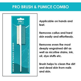 PRO ESSENTIALS BRUSH & PUMICE COMBO I PUMICE STONE I CALLUS REMOVER