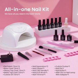 beetles Gel Polish Beetles Gel Nail Polish Kit with Uv Light 48W Led Nail Lamp 6 Colors Nude Gray Pink Gel Polish Starter Kit Manicure Soak off Led Salon DIY Home Gift for Women
