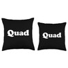 Quad, On All Fours Quadrobist Quadrupedal Workout Quadrobics Throw Pillow