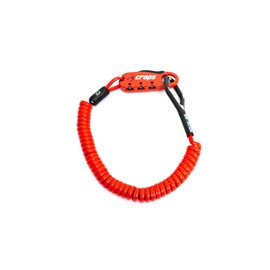 Crops Memory Cable Bicycle Lock Q-BIRO | 0.08 inch (2 mm) Double x 70.9 inches (1800 mm), 3 Digit Dial CP-SPD04-BR-04 (Red)