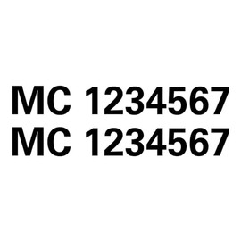 MC Registration Number Vinyl Decal Sticker Set – FMCSA Compliant 2" Lettering for Trucks & Fleet Vehicles – Made in USA - 859-3