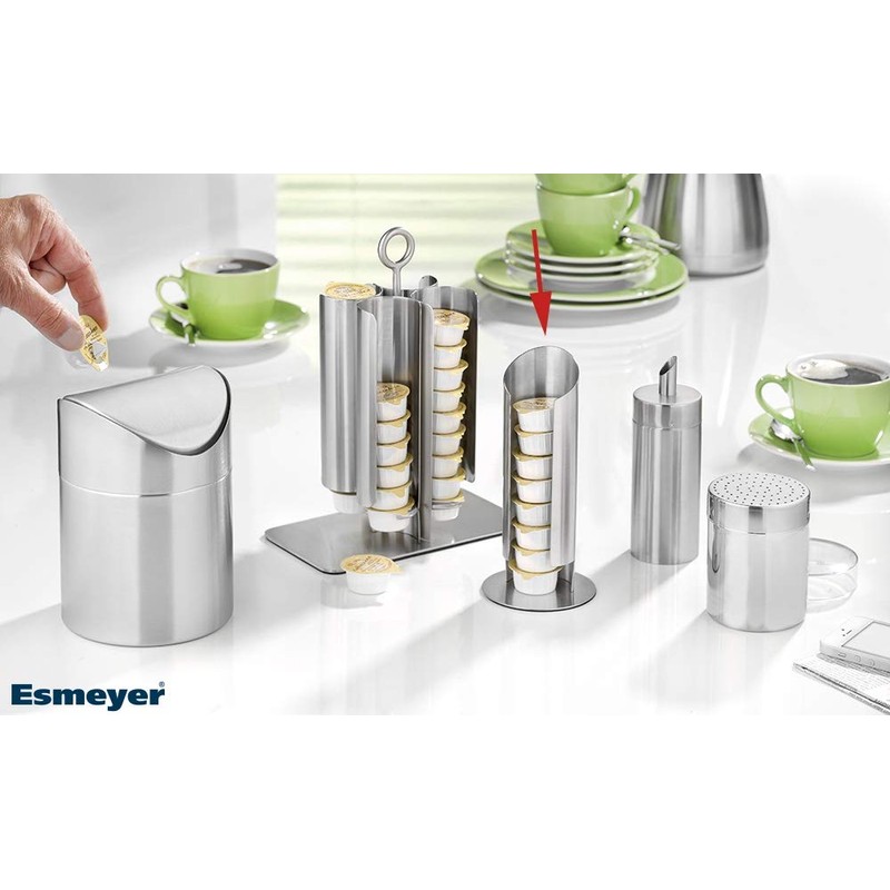 Esmeyer 400-1657 Milchdosenspender MEMPHIS, aus gebürstetem Edelstahl18/10, Höhe: 175 mm,