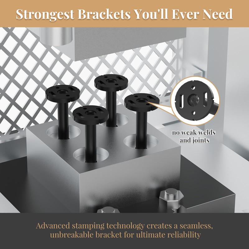 4pcs Floating Shelf Bracket Heavy Duty Shelving Mounting Brackets Hidden