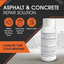 Roklin Systems, Inc. - Catalyst for Cold Weather, Designed for FlexSet, FloMix & PolyFlex DS, Provides Faster Curing Time of Asphalt & Concrete Crack Filler, 1 oz