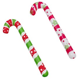 EIHI Pack of 2 Inflatable Candy Canes, Christmas Decoration, Outdoor, Large Christmas Candy Cane, Christmas Decorations, Toy Balloons, Candy Canes for Christmas Party Decoration, Christmas Tree