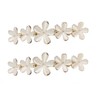 2Pcs Golden Flower Opal Hair Clips Gold Sparkly Wedding Barrettes