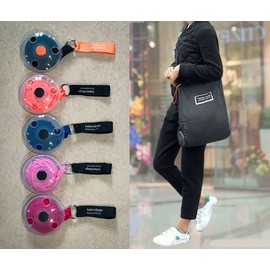 Cute Character Figure Pattern Foldable Tote Shopper Bag with Portable Mini Pouch R26 One Size / Black 20ea